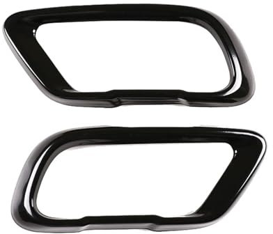 LLL6zzzK Auspuffblenden für BMW X5 G05 X6 G06 X7 G07 2019 2020 2021 M Sport,Außen Endrohr Zubehör Auto Auspuff Schwanz Throat Rahmen Dekoration Abdeckung Aufkleber Trim,A-Nero