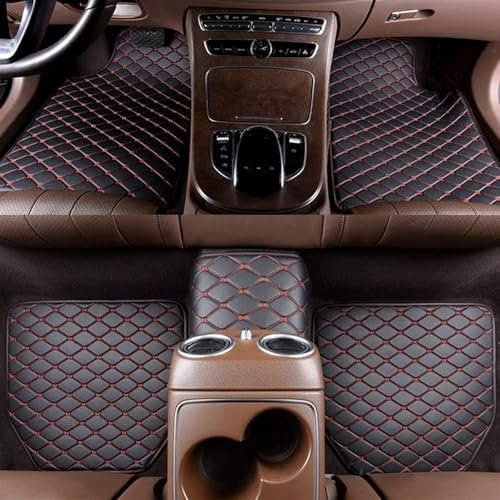 Auto-Fußmatten 5 Teile/Satz Universal Auto Fußmatten PU Leder Auto Fuß Pad Protector Automobil Innen Teppich Zubehör Innen(7)