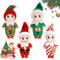 4 Stück Mini-Puppe Elf Weihnachten Baby,Weihnachtselfen Figuren Mini Elfen,Baby Elves Weihnachtself Zubehör,Winziger Weihnachtself,Elf Puppe Spielzeug für Jungen Mädchen Weihnachten Neujahr Geschenk