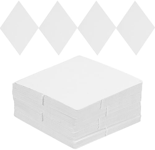 Sewroro White Piecing Paper Quilting DIY Paper 100pcs Diamond Shaped Templates for Patchwork Projects Reusable Easy to Use All Skill Levels
