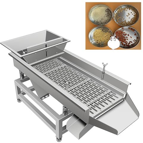Setaccio Automatico Perpolveri,setacciovibrante In Acciaio Inossidabile Con Vaglioda 40/60maglie E Porta Scarico Livello 2,tramoggiadlimentazionedelflussoscreening Regolabile,uscita13-16kg/tempo