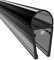 WAKA Premium Duschtür & Duschlippe PRO-B Duschdichtung Optisch Schwarz-Transparent Duschdichtungen für Duschtüren 6-8mm Länge 2000mm Duschkabinen Dichtungen & Duschtürdichtung mit der Besten Qualität