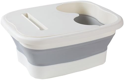 Walkervo Foot Bath tub, Foldable Heat Preservation Footbath tub - Foot Bath tub, Suitable for Washing face, Towels, Clothes,White
