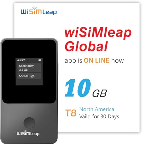 Global Travel Mobile Hotspot Device 4G Pocket Router No Roaming Fee Built-in SIM Card 150 Countrie Travel Portable Wifi Hotspot 10GB for North America
