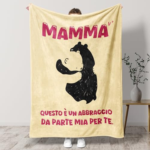 PRSTENLY Regalo Festa Della Mamma, Regalo Mamma Compleanno, Regalo Natale Mamma Regalo Per la Mamma, Mamma Regalo da Figlia Figlio Regalo festa della donna Mamma, Regalo di Coperta Morbida 50in*60in
