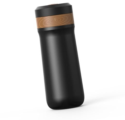 YUPEIUKLI Portable Frenchs Press Insulated Water Bottle Stainless Steel Texture Coffee Bottle Travel Water Cup for Outdoor Activit