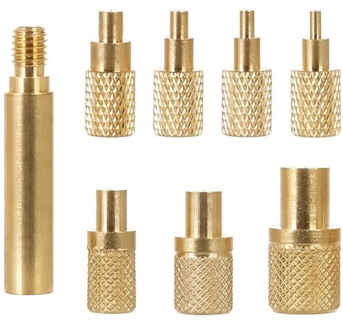 SANTUO Brass Soldering Iron Tips Heat Set 7Sizes Insert Tips 3D Printer Parts M2/M2.5/M3/M4/M5/M6/M8 Compatible with T18 ST 900M FX888D FX600 WLC100