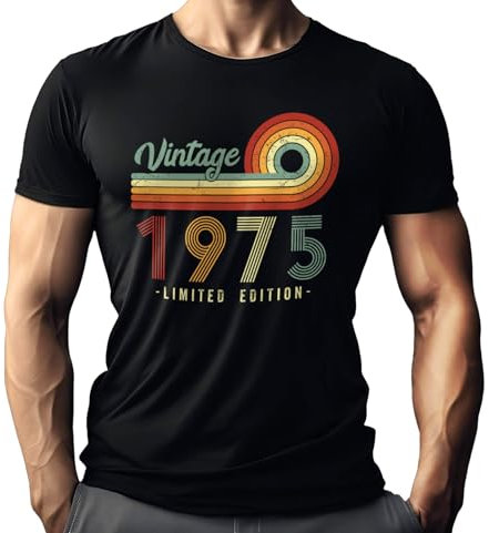 Herren T-Shirt als Geschenk für Männer zum 50. Geburtstag: Vintage 1975 Limited Edition