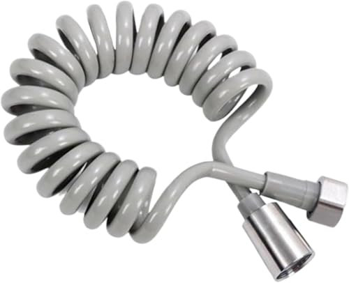 VDLLQYN, Tubo flessibile for bidet a molla - 1 pz. Cavo doccia for spruzzatore bidet for WC - Accessorio for bagno idraulico durevole,Tubo flessibile per doccia(Grey,300cm)