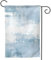 Mexpekil Bandera de jardín con textura artística azul, blanca y azul, de 12 x 18 pulgadas, doble cara, bandera de bienvenida decorativa para exteriores, patio, césped