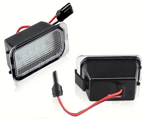 QUTBAG Car License Plate Lights 2PCS Error Free LED License Plate Light For Jaguar For XF For X250 XJ X351 Auto Rear Number Plate Lamps Car Styling Replacement White License Number Plate Lights