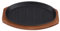 iplusmile Sartén de Hierro con Base de Madera para Servir Steak y Fajitas Placa de Teppanyaki para Barbacoa y Restaurantes y Control de Calor