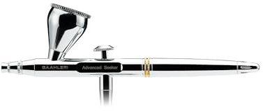 Gaahleri Seeker Airbrush: Doble acción, Gravedad, Boquilla de 6 Posiciones, Incluye Agujas/boquillas 0.3/0.5 mm, depósito 1/3 oz, empuñadura ergonómica Calm Island. Ideal para maquetas y Arte