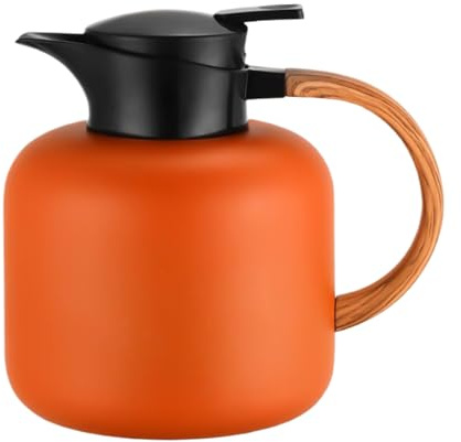 Pichet à eau de table – 2 L isolé sous vide, cafetière en acier inoxydable, pichet à eau | Pichets isotherme pour boissons chaudes ou froides, jus, thé, maison, bureau, appartement, fête, restaurant.