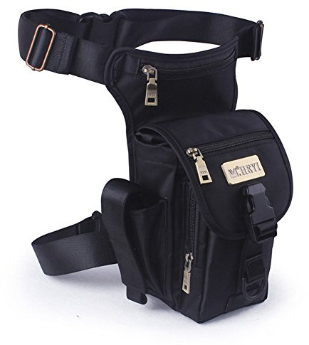 Outdoor Peak Unisex Nylon Wasserabweisende Gürteltasche Reiserucksack Messenger Bag Reiserucksack Sporttasche Geldbeutel Fahrrad Bergsteigen Trekking (schwarz neu)
