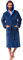 Morgenstern Bademantel Herren Kapuze 100% Baumwolle Frottee OEKO-TEX Velours Morgenmantel Lang Finn Blau XL