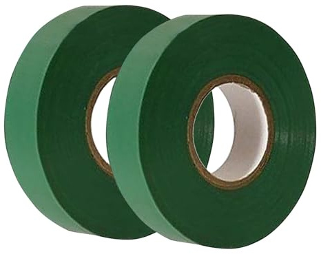 Dapetz ® Green Electrical Tape, 18mm x 33m, Flame Retardant Strong Self-Adhesive PVC Insulation Tape for Insulating, Repairing and Protecting Electrical Wires 2 Rolls