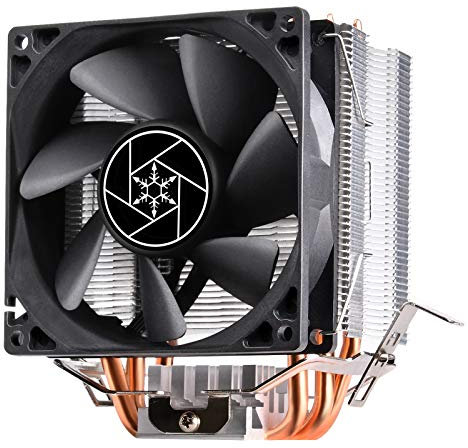 Silverstone Sst-KR02 - Kryton CPU Cooler, ausgezeichnete Kühlung und Geräuscharmer Betrieb, Leise Lüfter 92mm Hydraulisches Lager, Universal Socket kompatibel