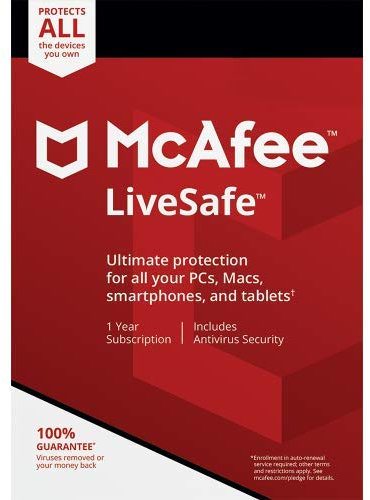 mcafee livesafe Internet-Sicherheitslösung 2019 - Ultimativer All-in-one-Schutz für unbegrenzte Geräte (nur Aktivierungscode)