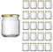 Espirito Rebelde 20 Pots à Confiture en Verre Vides 212 ml | Bocaux en Verre- Conserves et Confitures, Miel en Verre, Yaourt, Sauce | Souvenirs Marriage