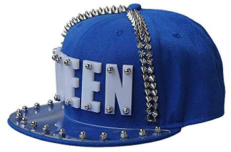 NIUASH Baseball Caps Acryl Board Spike Studs Niet Baseball Cap Frauen und Männer Street Punk Rock Hiphop Snapback Caps P65-B
