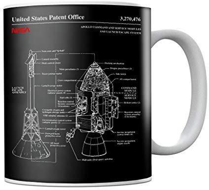Nasa Apollo CSM Escape System Blueprint Mug