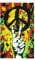 Stormflag China Hersteller Peace-Flaggen Rasta Peace Grafitti Banner 90 cm x 150 cm Polyester mit Ösen und doppelt genäht