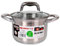 Quttin New Caesar - Olla Profesional Induccion, Cocina y Horno, Carerola Pequeña, Acero Inoxidable Antiadherente, Tapa Cristal y Asas, 16 cm/2 L
