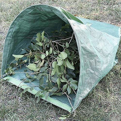 Large Yard Dustpan-Type Bag zum Sammeln von Blättern - Wiederverwendbare Hochleistungs-Gartentaschen, Lawn Pool Garden Leaf Waste Bag (Farbe: Grün)
