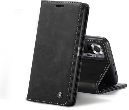 Chocoyi Kompatibel mit Xiaomi Mi Note 10/10 Pro Hülle Leder,Magnetverschluss Premium PU Leder Flip Case,Standfunktion.-schwarz