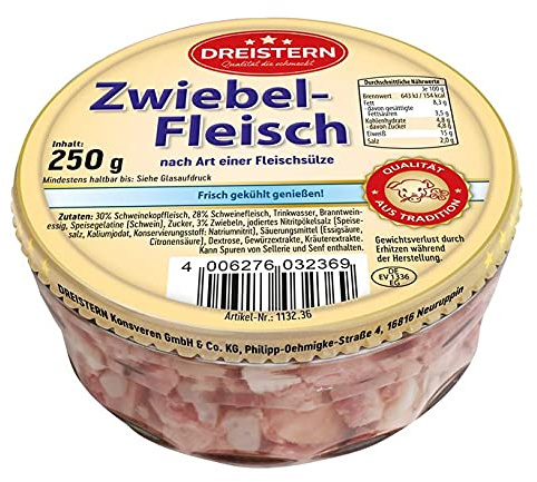 Dreistern Zwiebelfleisch im Glas 3 x 250 g