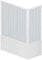 Box Vasca a Soffietto 70x150 H. 150 cm in PVC a due lati con due ante ad Apertura angolare colore Bianco