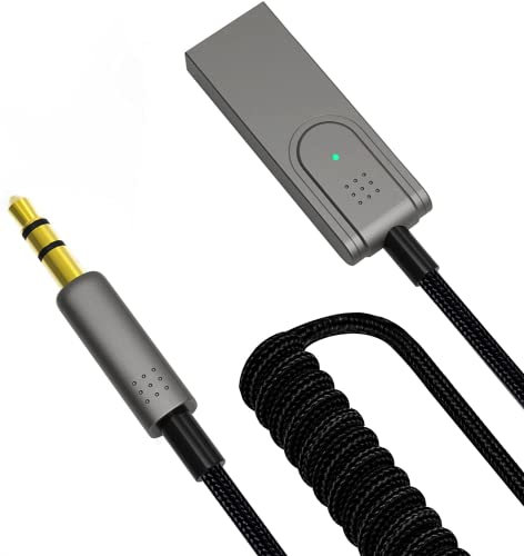 Txtcu USB Bluetooth 5.1 Empfänger, Bluetooth Adapter Auto Aux mit Mikrofon für Auto Freisprecheinrichtung und Musik Streaming Kompatibel mit Auto Audio System,Lautsprecher,Verstärker,Smartphone,PC etc