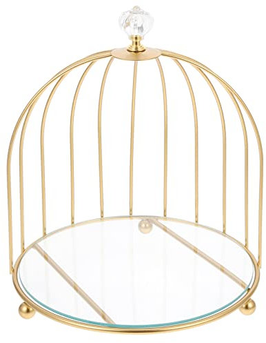 Wedding Cake Stand Decorative Birdcage Shape Dessert Display Tray for Parties Cupcake Holder with Fine Workmanship for Cakes and Treats