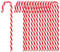 18 Stück Weihnachtsbaum Zuckerstangen Anhänger,15CM Zuckerstangen Christbaumschmuck Rot Weiß Weihnachten Ornament Süßigkeiten