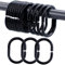 ZCYKJ Lot de 12 anneaux coulissants en plastique pour rideau de douche Noir