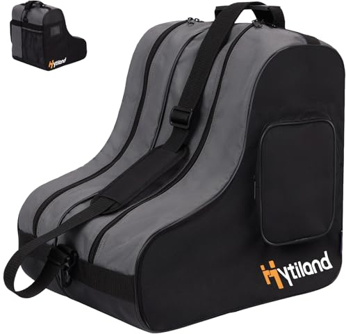 Hytiland Breathable Skate Bag with Adjustable Shoulder Strap - Large Capacity Fits Inline, Ice & Most Roller Skates