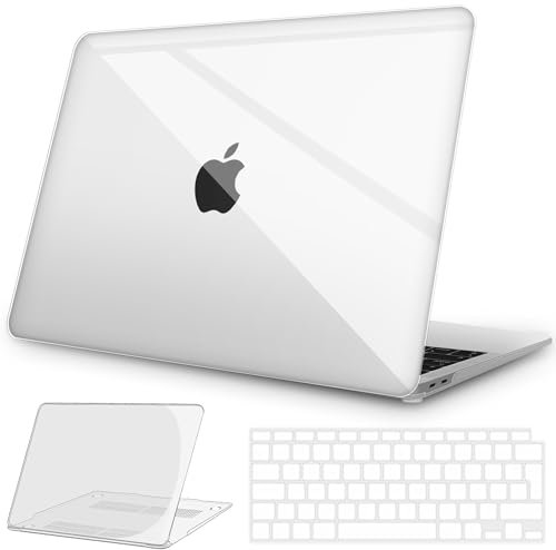 NPUOLS Custodia Protettiva per MacBook Air 13 Pollici Cover 2021 2020 2019 2018 Modello A2337(M1) A2179 A1932, Cristallo Rigide Custodia e Ultra Sottile TPU UE Tastiera Cover (A2337 A2179)