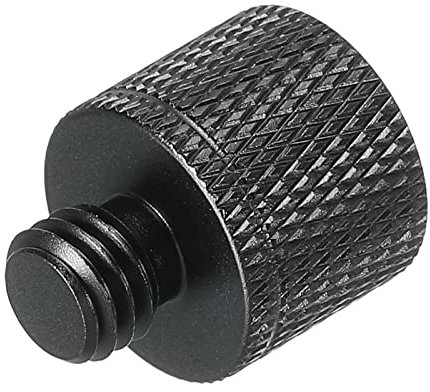 sourcing map Mic Stand Adapter 3/8 Female to M8 Male Camera Screw Thread Adapter for Microphone Tripod Stand Black