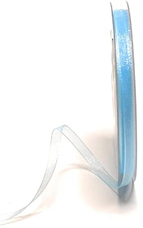 s.dekoda Schleifenband 50m x 6mm Hellblau Organza Chiffon Geschenkband Organzaband [1350-153]