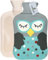 OliviaLiving Sac à eau chaude Bouillotte 2 litres chauffante et rechargeable avec housse en tricot pour soulager la douleur thérapie par le froid chaud, hibou de dessin animé