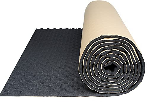 QUARKZMAN Studio Sound Acoustic Absorption Car Heatproof Wave Foam Deadener 19.7x39.4 5.4sqft
