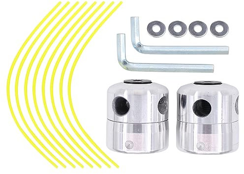 Aluminium Fadenkopf Rasentrimmer Kopf Alu Doppelfadenkopf Nylonfaden Fadenspule Trimmerkopf Mähkopf Trimmerfaden Faden Kopf Rasenmäher Spulenkopf Rasenschneiderkopf für Motorsense Freischneider