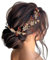 IYOU Strass Hochzeit Haar Reben Rot Blume Braut Stirnbänder Blatt Perlen Kopfstück Gast Braut Haarschmuck für Frauen