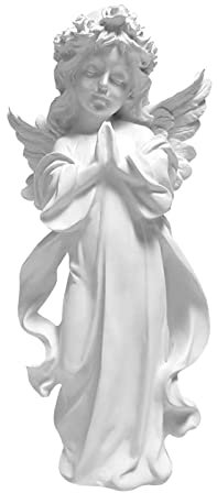 OKJHFD Grazioso angelo fatato che prega in resina, statua di angelo in gesso, regalo spirituale da giardino, statuetta per Natale, matrimonio, casa, feste, decorazioni