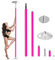 Leogreen Silicone Barre Pôle de Danse, Hauteur Réglable 223,5-274,5cm, Statique et Rotative, Charge maximale 200 Kg, pour Danse Exercise Fitness