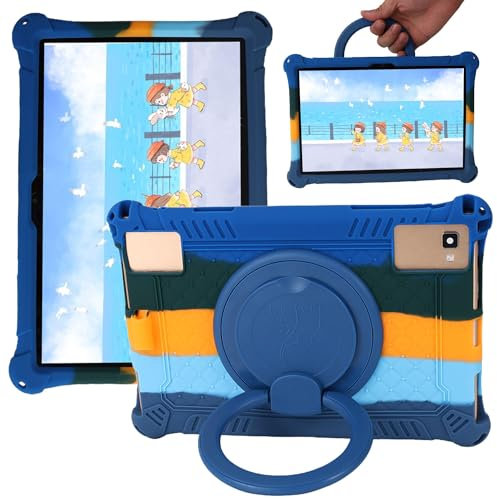 Ytaland Silikon Universal 10 Zoll Tablet Hülle für Blackview Tablet/HotLight Tablet/TECLAST Tablet,Cover Case Tablet für OSCAL/Lville/Keenlove/BENEVE/TPZ/Oangcc/HiGrace/Azeyou (Buntes Blau)