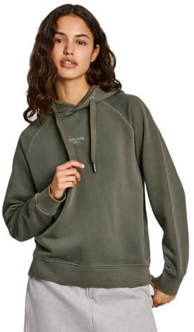 Pepe Jeans Damen Felicity Hoodie Sweatshirt, Grün (Leaf Green), 36