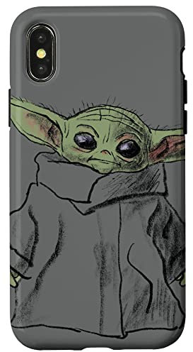 Hülle für iPhone X/XS Star Wars: Der Mandalorianer — Das Kind — Illustration
