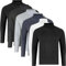 Mens 6 Pack Shirts Plain Roll Neck Basic T Shirt Top Multi Pack Set, Assorted, XL